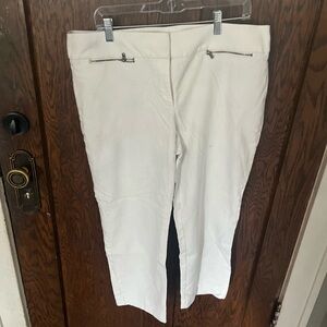 Loft white cropped pants